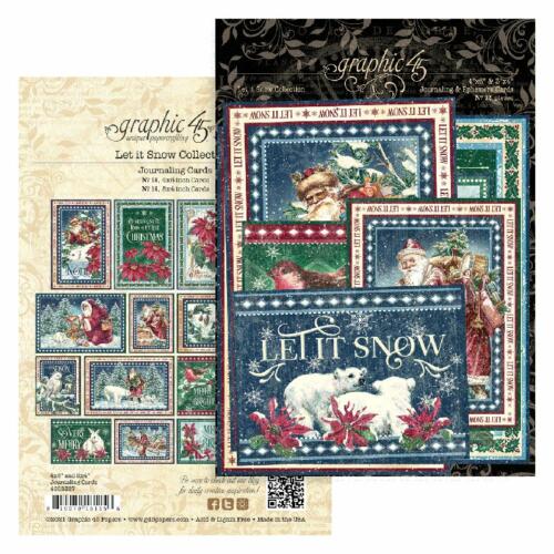 JOURNALING & EPHEMERA CARDS - Journaling Cards Let It Snow - Graphic 45