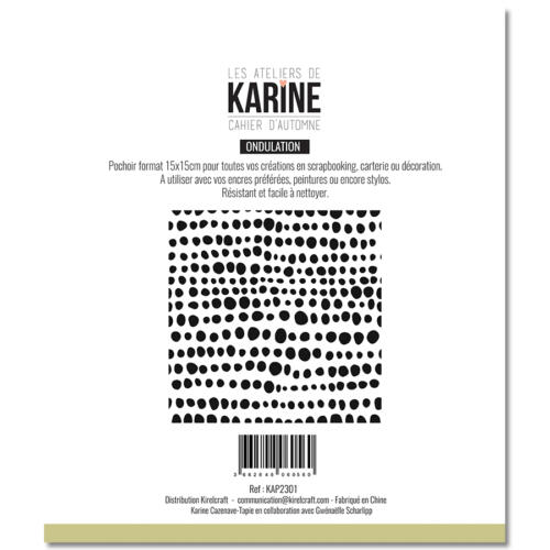 Pochoir LES ATELIERS DE KARINE - ONDULATION - Collection Cahier d'Automne