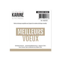 Dies Découpe Les Ateliers de Karine - Matrice de découpe  MEILLEURS VOEUX - Au Pays Magique