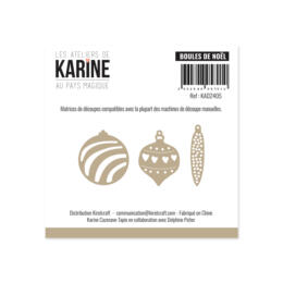 Dies Découpe Les Ateliers de Karine - Matrice de découpe  BOULES DE NOEL - Au Pays Magique