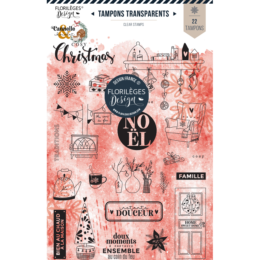 Tampon Clear Florilèges Design - INSTANTS DOUCEUR - Collection Cannelle & Chocolat
