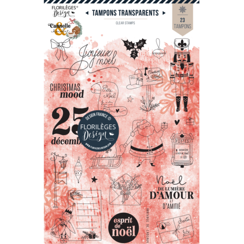 Tampon Clear Florilèges Design - ESPRIT DE NOEL - Collection Cannelle & Chocolat