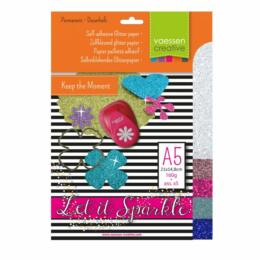 Papiers à Paillette : Assortiment Glitter COULEURS GIRLY... ( 21x15 - 160grs )