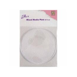GEL PRESS - Plaque Mixed Média Rond diam9cm - NELLIE'S