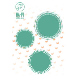 Dies Découpe Ha.Pi Little Fox - Matrice découpe TRIO DE BULLES Collection Portobello