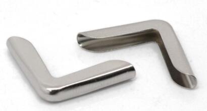 Coin en Métal pour Cartonnage - ARGENT 15x15mm (x8)