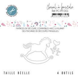 Dies Découpe Mes P'Tits Ciseaux - Matrice découpe CHEVAL A BASCULE Pitchoun