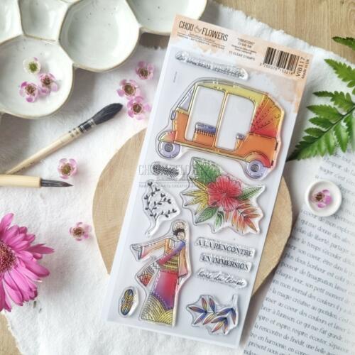 Tampon CLEAR - EN TUK TUK - Collection VIBRATIONS  - Chou Flowers