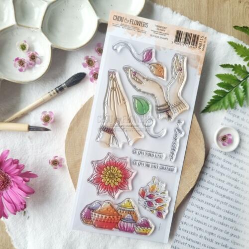Tampon CLEAR - LES MAINS - Collection VIBRATIONS  - Chou Flowers