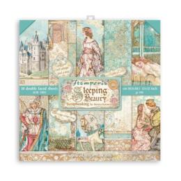 STAMPERIA - Collection SLEEPING BEAUTY - Kit Assortiment 10 Papiers 