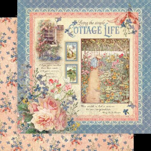 Graphic 45 - COTTAGE LIFE - Papier à l'unité - n°2413 Cottage Life