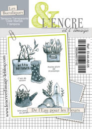 Tampon Clear -  DE L'EAU POUR LES FLEURS Collection Les Bucoliques - L'Encre & l'Image