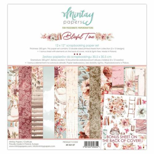 Mintay Papers - KIT PAPIERS Collection BLISSFUL TIME  30x30cm