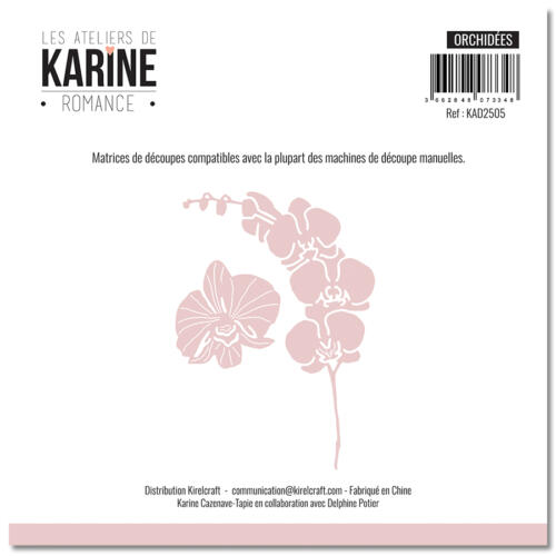 Dies Découpe Les Ateliers de Karine - Matrice de découpe  ORCHIDEES - Collection ROMANCE