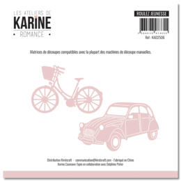 Dies Découpe Les Ateliers de Karine - Matrice de découpe  ROULEZ JEUNESSE  - Collection ROMANCE