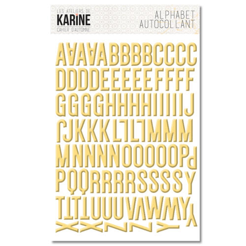 Stickers Alphabet - ROMANCE - JAUNE - Ateliers de Karine