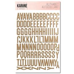 Stickers Alphabet - ROMANCE - OR ROSE - Ateliers de Karine