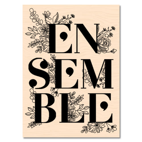 Tampons Bois - ENSEMBLE FLORAL Collection ROMANCE - Les Ateliers de Karine