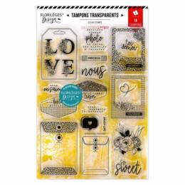 Tampon Clear Florilèges Design - LOVE LIBERTY - Collection Liberty