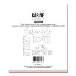 Pochoir Broderie - ROMANCE - Ensemble, Etc -  Les Ateliers de Karine