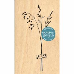 Tampon Bois - TROIS GRAMINEES - Collection LIBERTY - Florilèges Design