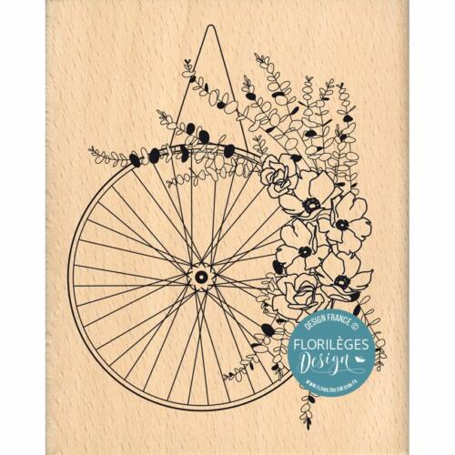 Tampon Bois - ROUE FLEURIE - Collection LIBERTY - Florilèges Design
