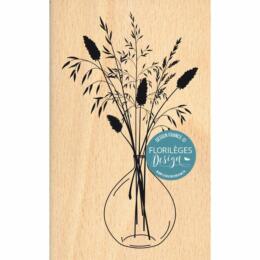 Tampon Bois - BOUQUET CHAMPETRE - Collection LIBERTY - Florilèges Design