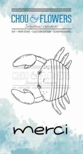 Tampon Clear Chou Flowers - LE CRABE - Collection Nautique