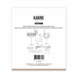 Pochoir Broderie - SABLE D'OR - Cocktails, Etc -  Les Ateliers de Karine