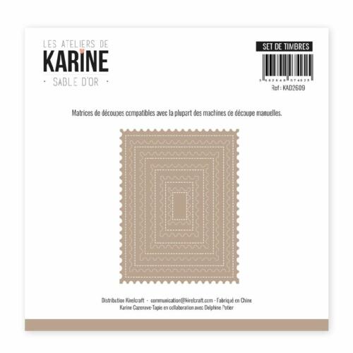 Dies Découpe Les Ateliers de Karine - Matrice de découpe  SET DE TIMBRES - Collection SABLE D'OR