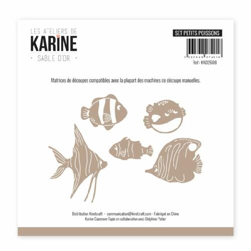 Dies Découpe Les Ateliers de Karine - Matrice de découpe  PETITS POISSONS - Collection SABLE D'OR