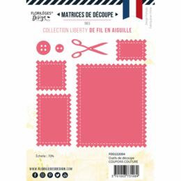 Dies Découpe Florilèges Design - Matrice découpe COUPONS COUTURE - Collection De Fil en Aiguille