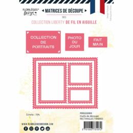 Dies Découpe Florilèges Design - Matrice découpe RECTANGLES TIMBRES - Collection De Fil en Aiguille