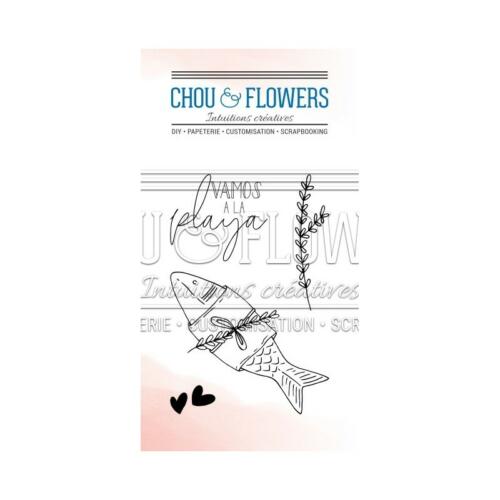Tampon Clear Chou Flowers - VAMOS A LA PLAYA - Collection Couleur Océan