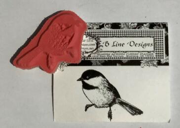 -30% Tampon Caoutchouc - CHICKADEE Oiseau BLine Designs