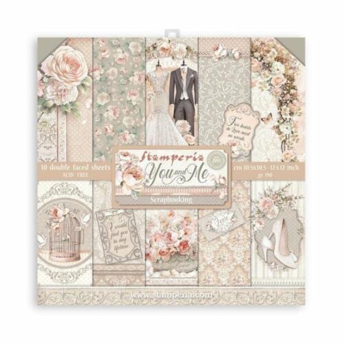STAMPERIA - Collection YOU AND ME - Kit Assortiment de 10 Papiers
