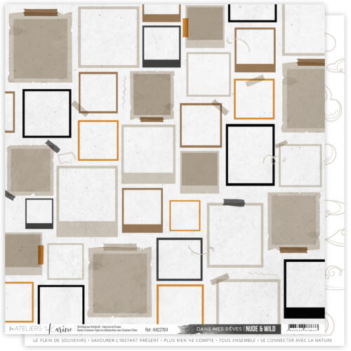 Les Ateliers de Karine - NUDE AND WILD - Papier N°4 Dans mes Rêves