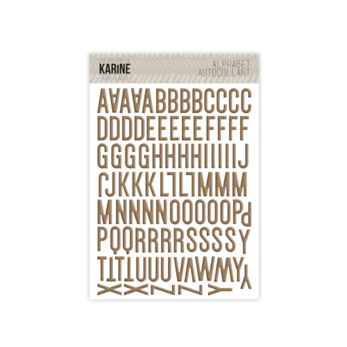Stickers Alphabet - NUDE AND WILD - CAMEL MARRON GLACE - Ateliers de Karine