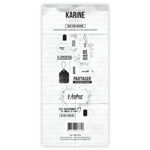 Tampons Clear - Nude and Wild - TAGS SUR MESURE - Les Ateliers de Karine