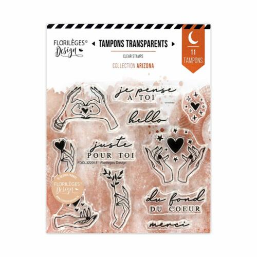 Tampon Clear Florilèges Design - LANGUAGE DES MAINS - Collection Arizona