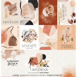 Florilèges Design - ARIZONA - Kit Papiers Imprimés + Planche Etiquettes ( exclu du kit )