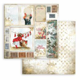 STAMPERIA - Collection ROMANTIC CHRISTMAS -   CARDS 828 Papier 30x30