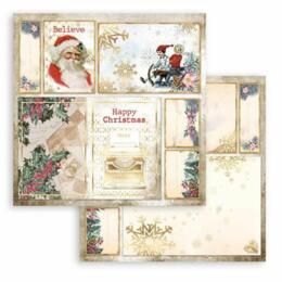STAMPERIA - Collection ROMANTIC CHRISTMAS - CARDS 2  Papier 30x30