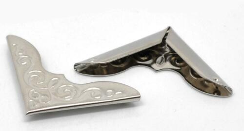 Coin en Métal pour Cartonnage - ARGENT 23x23mm (x4)