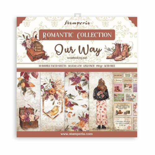 STAMPERIA - Collection OUR WAY - Kit Assortiment de 10 Papiers