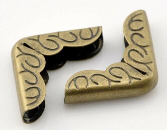 Coin en Métal pour Cartonnage - BRONZE 16x16mm (x4)
