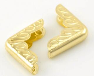 Coin en Métal pour Cartonnage - OR 16x16mm (x4)