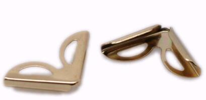 Coin en Métal pour Cartonnage - OR ROSE 23x16mm (x4)