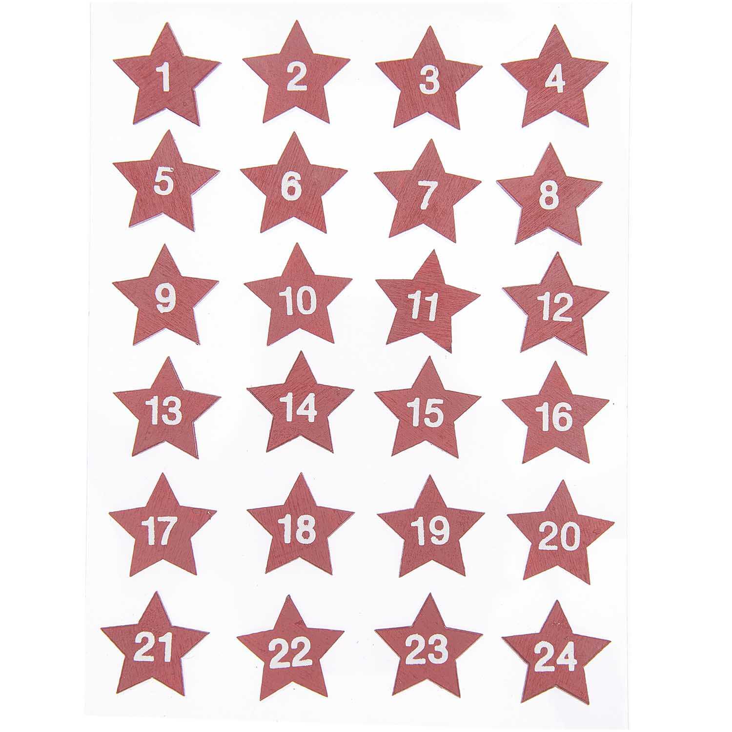 Lot De 2 Sets De Chiffres En Bois 1 à 24 Pour Calendrier De L'Avent - Décoration Noël DIY, Couleur Naturelle - 8