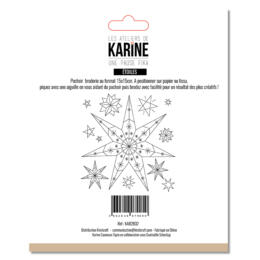 Pochoir Broderie - UNE PAUSE FIKA - Etoiles -  Les Ateliers de Karine